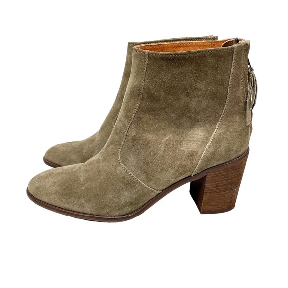 Madewell EUC Ames Suede Ankle Boots SZ 11 Brown Olive Green - Picture 6 of 11